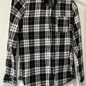 Black and White Plaid  Shirt